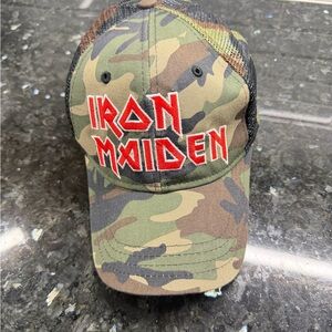 2017 Iron Maiden Band Merch Hat Baseball Cap Camouflage Band Gear Official